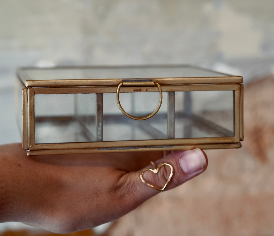 Brass Frame Glass Box